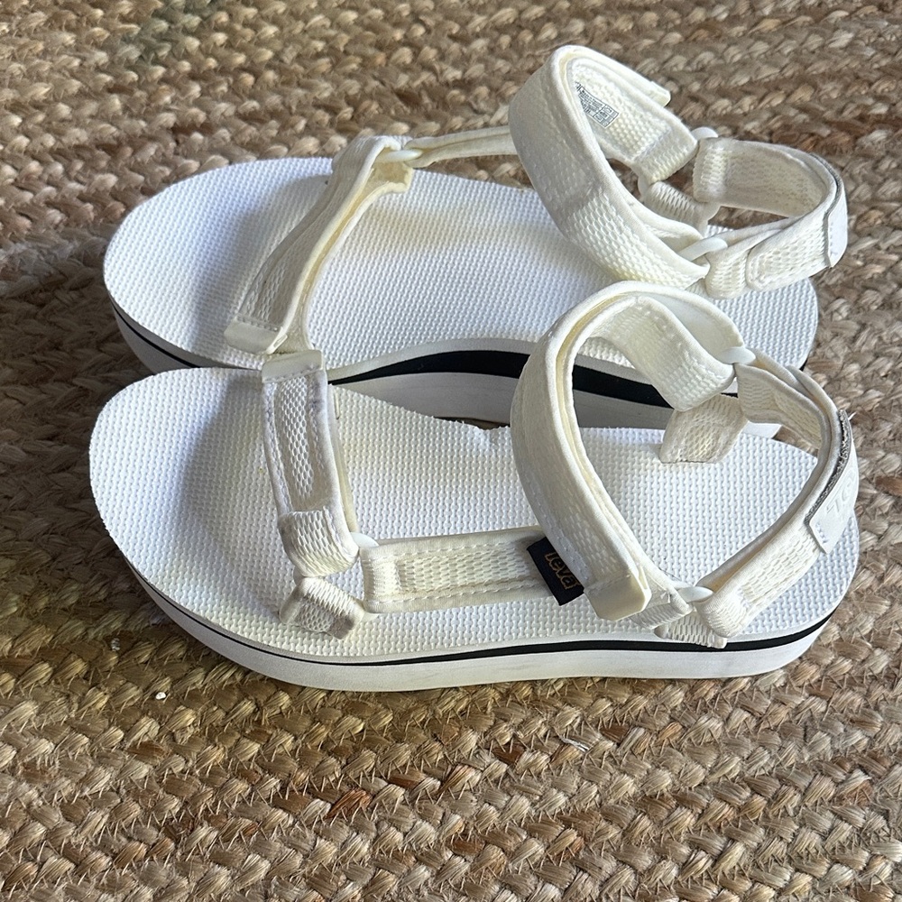 Teva White Platform Sandals